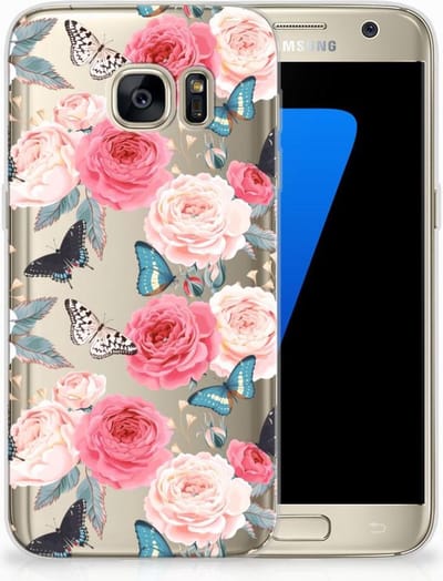 Samsung Galaxy S7 TPU Case Butterfly Roses
