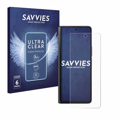 Savvies - Screenprotector voor Samsung Galaxy Z Fold 5 - Folie Beschermfolie transparant 6 Stuks