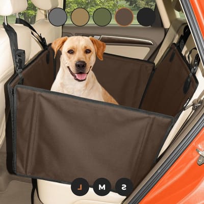Honden autostoel - Reismand auto - Veilig reizen - Extra stabiel ontwerp - 58 x 75 x 36 cm - Bruin