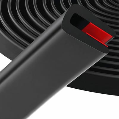 U-vorm rubber afdichting - Randbeschermer Profiel - Rand afdekken - Zelfklevende lijm - 3 meter - Zwart