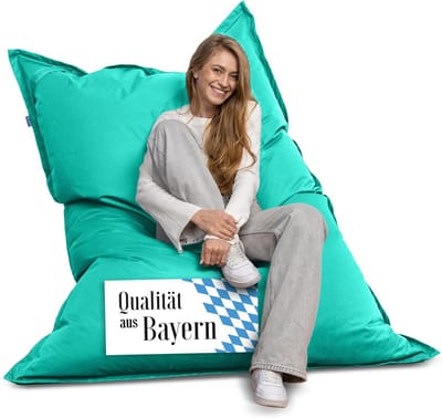 Rechthoekige XXL Zitzak 140x180 cm met 400L Vulling voor Binnen en Buiten