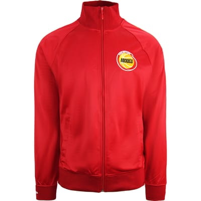 Mitchell & Ness Houston Rockets Track Jacket Taped Top Rood Heren TRJKDA18017 HROSC