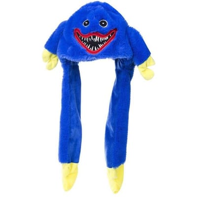 Spel Poppy Playtimes Serie Pluche Konijnenoren Hoed Schattige Cartoon Creativiteit Gekke Hoed Mannen En Vrouwen Verjaardagsfeest Attributen 30x20x35cm blue