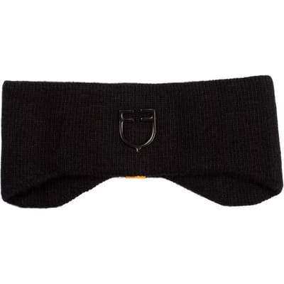 Geluidsdempende hoofdband van ribgebreide wol met logo Equestro