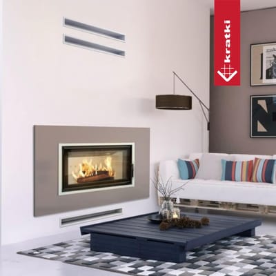 Ventilatierooster 9 x 100 cm | Warmeluchtrooster voor schoorsteenventilatie | Zwart | Oververhittingsbestendig