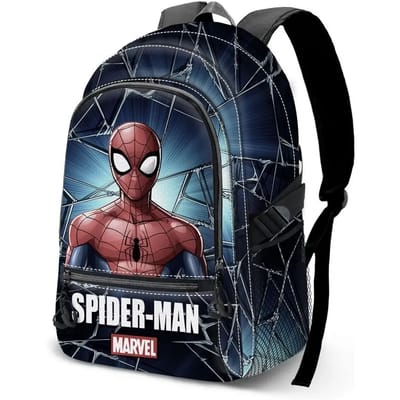 Karactermania - Marvel - Spiderman Maximum - FIGHT FAN 2.2 Rugzak - Handbagage Backpack met trolley bevestiging - Rugtas - Blauw