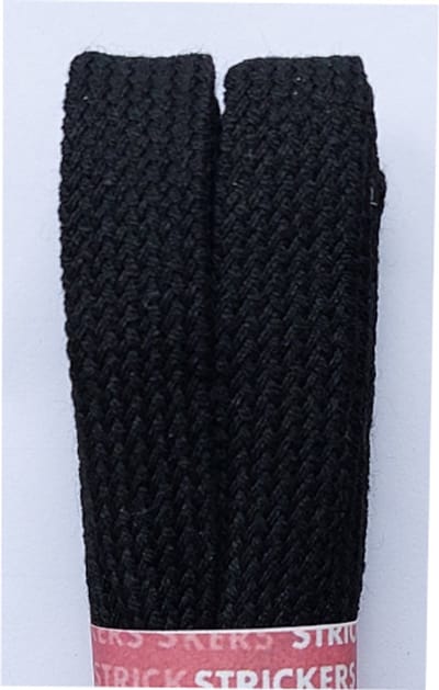 Strickers Veter - Zwart - Plat - Extra Breed - Lengte 120 cm - Breedte 11 mm - Schoenveter