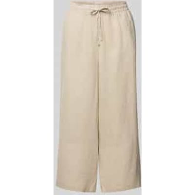 Wide leg stoffen broek met tunnelkoord
