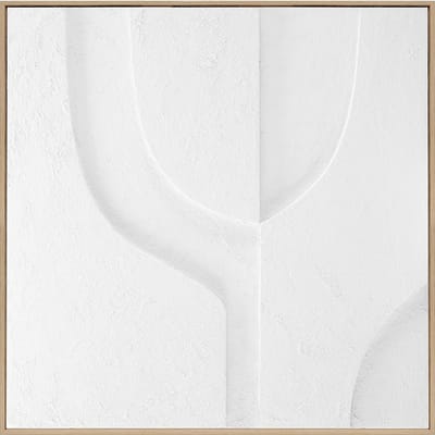 Ter Halle - Schilderij - Wanddecoratie - 3D Art - Witte Cirkels - 80x80cm (2)