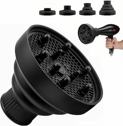 Haar Diffuser - Universeel Opzetstuk - Krullen Stylen - Opvouwbaar en Draagbaar - 27.8 x 21.5 x 5.3 cm