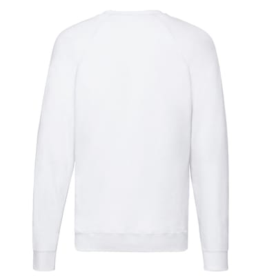 Fruit of the Loom Unisex Lichtgewicht Raglan Sweatshirt voor volwassenen (Wit)