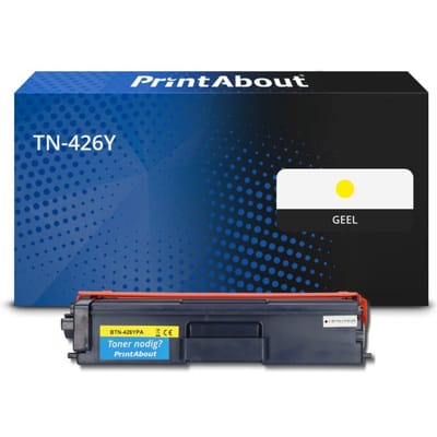 PrintAbout huismerk Toner TN-426Y Geel Extra hoge capaciteit Geschikt voor Brother