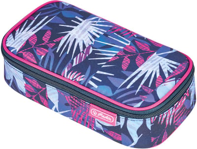 Herlitz etui beatBox Indigo Flowers met XXL rits en pennenlussen