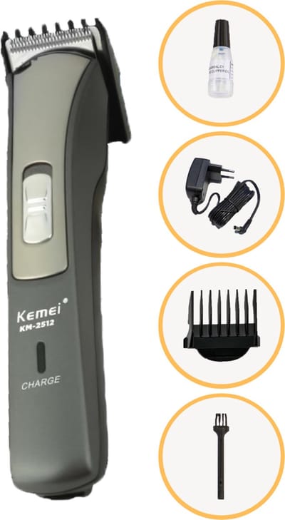 Kemei KM-2512 - Luxe Professionele Tondeuse - Hair Trimmer - Shaving - Elektrische - Haar/Baard - Oplaadbaar