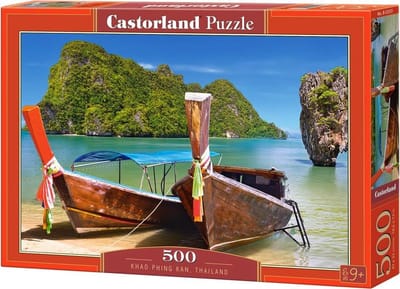 Castorland Khao Phing Kan, Thailand – Puzzel – 500 stukjes – Satijnen afwerking – Perfecte pasvorm – Europese kwaliteit