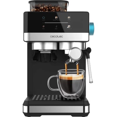 Espresso machine met bonenmaler - CECOTEC - Power Espresso 20 Grind - 1350 W - 150 g - 1,7 L - Zwart / RVS