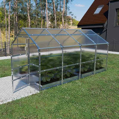 KLASIKA BERNARD Tuinkas - 2,35 x 4 m (9,4 m²) - 4 mm Dikte - Kweekkas - Polycarbonaat afdekking
