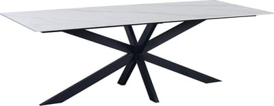 Dimehouse Eettafel Edin Sintered Stone Marmerlook Wit 170 x 90 x 76 cm - Marmer - Modern - Rechthoek