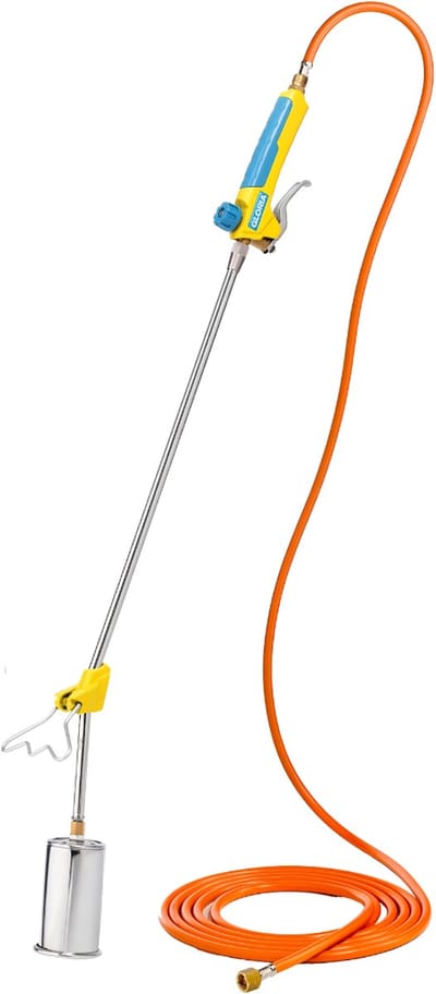 AHD® Onkruidbrander - Onkruidverwijderaars - Onkruidbrander Gas - Geel en Blauw - 94cm x 23cm x 37cm