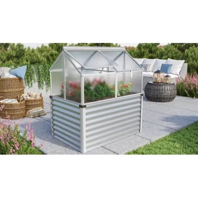 Vitavia Tuinkas Gaia Jumbo - Polycarbonaat 4mm - Geanodiseerd Aluminium/blank - 83x122x135cm