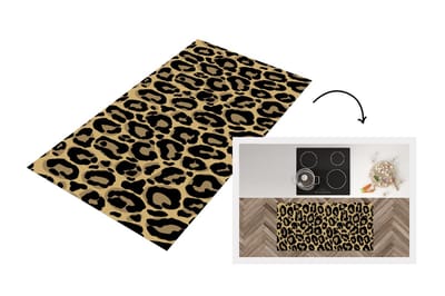Keukenloper - Loper keuken - Panterprint - Patronen - Luipaard - Patronen - 120x60 cm - Keukenloper vinyl