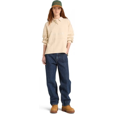 Timberland Lush Rugby Polo Light Beige Taglia: L | Maglie a manica lunga Outlet | Donna | Marrone