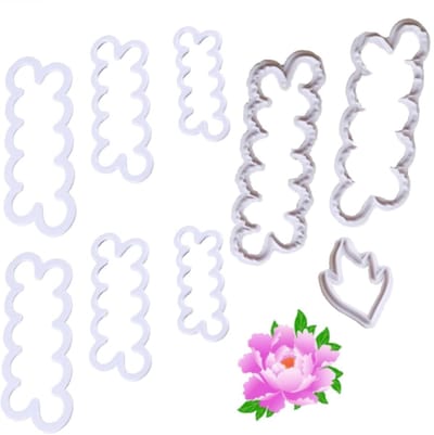 Dailygoods- Bloemblaadjessnijder 9 Stuks - 3D-Bloemblaadjessnijder - Taartdecoratie - Doe-Het-Zelf Dessertdecoratie - Voedselveilig Materiaal - Duurzaam en Herbruikbaar - Baksels