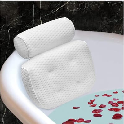 Badkussen Home Spa Badkussen met zuignappen Extra zacht Voor Nek en Rug Kussen voor in Bad Antislip