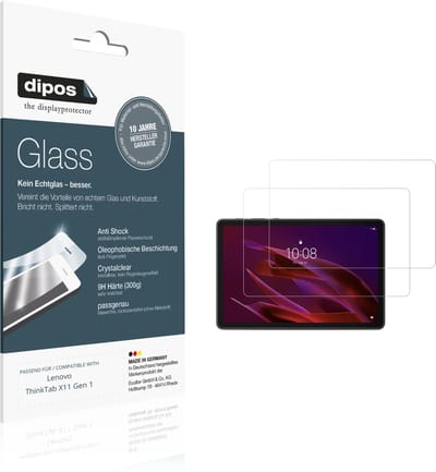 dipos – 2x Pantserfolie geschikt voor Lenovo ThinkTab X11 Gen 1 | 9H Screenprotector