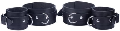 leren arm- en onderarmbeperkingen - zwart
