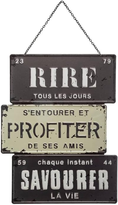 Atmosphera Loft - Wanddecoratie - Metaal - 26x34 cm