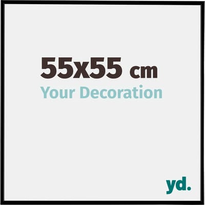 Your Decoration - Fotolijst 55x55 cm - Kunststof - Zwart Mat - Evry