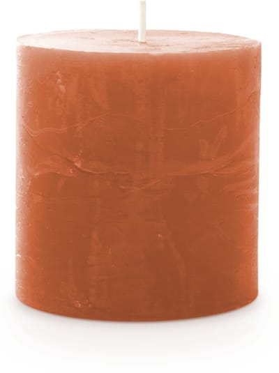 Kaars rustiek 70/70 mm oranje Spaas