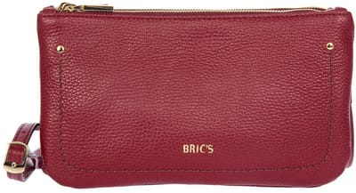 BRIC'S Leren schoudertas Gondola Violetta Shoulderbag Rubino wijnrood