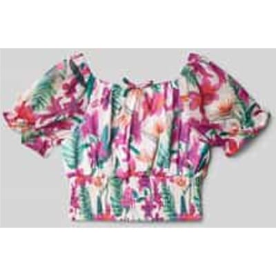 Kort blouseshirt met smokdetail