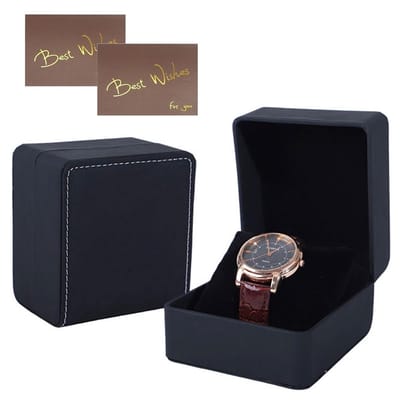 Dailygoods- Horlogedoos voor 2 Horloges - Horlogebox - Horloge Opbergdoos - Horlogedoos Heren - Opbergdoos - Duurzaam Materiaal - Horlogeopbergdoos
