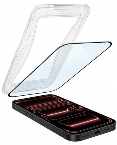 Screenprotector - Geschikt voor Apple iPhone 17 Pro - Met Installatie Kit - Beschermglas - Gehard Glas - Tempered Glass - Screen Protector - Inclusief Montage Frame - Buigbaar Hybrid Bescherm Cover