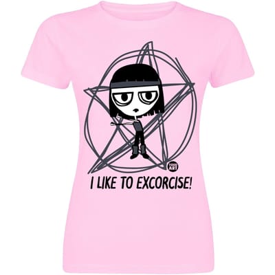 Todd Goldman - Fun T-shirt - I Like To Exorcise - S tot XXL - voor Vrouwen - lichtroze