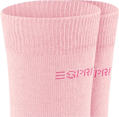 Esprit Foot Logo 2-Pack eenkleurig katoen multipack sokken kinderen roze - maat 31-34