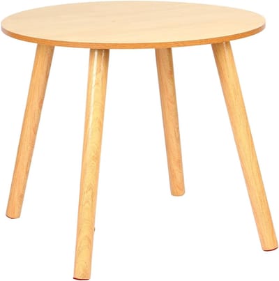 Ronde Eettafel - Keukentafel Houten Tafel - Gezellig Eten - Scandinavisch Design - 60 cm diameter 50 cm hoog - Houtkleur