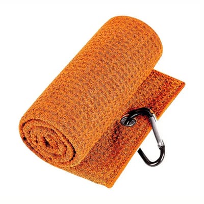 Nivard Golf Handdoek - Golfhanddoek - Golf Accessoires - Towel - Comfortabel - Oranje
