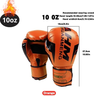 Nivard Bokshandschoenen - Kickboks Handschoenen - Boxing Gloves Set - Vecht Handschoenen - Heren - Dames - Mandarijn - 10 oz