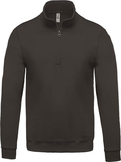 Kariban Sweater met ritskraag K478 - Dark Grey - XS
