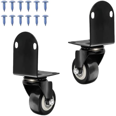 Duurzame Zwenkwielen voor Meubels, 50 mm Schroefwielen, 360° Rotatie, Geschikt voor Tafel en Handkar, Tot 40 kg Belastbaarheid, Set van 2 Stuks