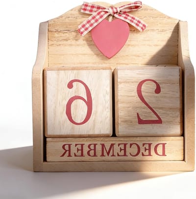 Duurzame Houten Kalender voor Feestdagen, Verjaardagen en Aftellingen naar Nieuwe Jaar