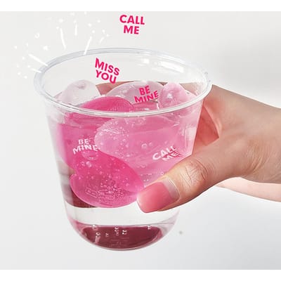 Lot de 15 glaçons réutilisables en forme de cœur Glaçons réutilisables à eau pure pour boissons Whisky Vodka Café