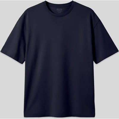 Overmaatse Katoenmix Crew Neck T-Shirt