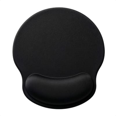 Techidna - Ergonomische Muismat met Polssteun - Zwart - Gelkussen - Antislip - Compact