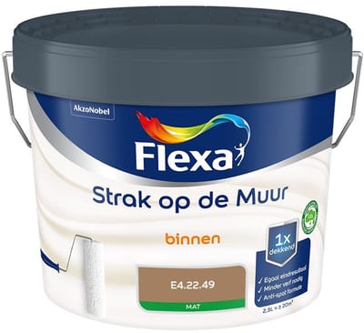 Flexa - Strak Op De Muur Binnen Mat - E4.22.49 - Mengverf - 2,5 L