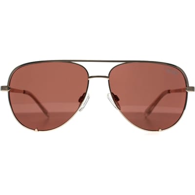 Quay High Key Micro GLD goudbruin zonnebril